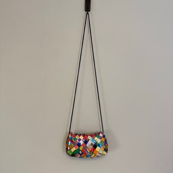 Colorful Candy Gum Wrapper Purse Shoulder Crossbody Bag Handmade Recycled Small - Picture 7 of 8